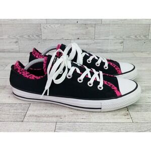Converse All Star Digital Daze 570342F Pink Black Leopard Print Shoes Sneaker 10